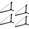 imageMytee Products 4 Pack of 3 Tier Shipping Container Shelving Bracket with 18quotD x 60quotH  Black Powder Coated Steel Shelf Brackets for Heavy Duty Trailer Containers  Easy to Assemble ampamp Remove4  Pack
