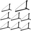 imageMytee Products 4 Pack of 3 Tier Shipping Container Shelving Bracket with 18quotD x 60quotH  Black Powder Coated Steel Shelf Brackets for Heavy Duty Trailer Containers  Easy to Assemble ampamp Remove8  Pack