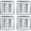imageMytee Products 44quot x 44quot Shipping Container Window with Security Bars  PVC Frame Sliding Window for Side Walls Shipping Containers Tree House Garage ampamp Store Box  Dual Panes for Insulation4  Pack