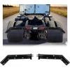 imageMytee Products Black Angled Spring Loaded Mud Flap Hanger Bracket Set 28quot Length  212quot Bolt Spacing  Round Tube Style 45 Degree Angled Mad Flap Hanger for Semi TrucksBlack