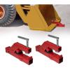 imageMytee Products Clamp On Trailer Hitch for Tractor Bucket  2quot Ball Hitch Receiver  Tractor Mount Adapter Compatible with Deere Bobcat Tractor BucketTRC2BMx2PK