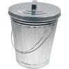 imageMytee Products Galvanized Trash Can wLid Ideal for Trailers  4 Gallon Steel Mounted Small Outdoor Garbage Can for Home Office Bathroom Kitchen  Fire and Heat Resistant