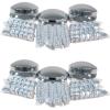imageMytee Products Steel Chrome Axle Wheel Cover Set  Includes 2 Front Hub Caps 4 Rear Hub Caps 60 Lug Nut Covers 33mm for Semi Truck  Axle Cover Combo Kit2  Pack
