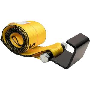 imageMytee Products 10 Pack 4quot x 5 Roll Off Container Yellow Winch Strap wLarge Flat Hook for Roll Off Truck 5400 lbs Working Load LimitBolt on Yellow