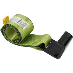 imageMytee Products 10 Pack 4quot x 5 Roll Off Container Yellow Winch Strap wLarge Flat Hook for Roll Off Truck 5400 lbs Working Load LimitGreen
