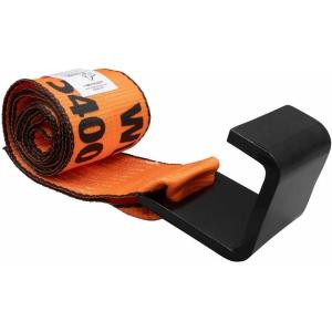 imageMytee Products 10 Pack 4quot x 5 Roll Off Container Yellow Winch Strap wLarge Flat Hook for Roll Off Truck 5400 lbs Working Load LimitOrange High Abrasion