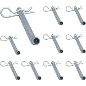 imageMytee Products 10 Pack 5th Wheel Hitch Pins ampamp Clips 12Inch Diameter for Trailer Hitches  Stainless Steel Hitch Pin with Box End 12quot x 478quot Usable Length with Clevis Clip12 Hitch Pin
