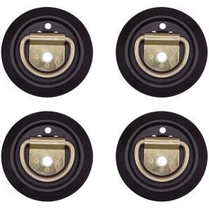 imageMytee Products 10 Pack Flush Mount DRing TieDowns with Plastic Pan Fittings  1000 Working Load Limit  Recessed DRing Tie Down Anchor for Flatbed Trailer Truck RV Cargo4  Pack
