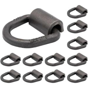 imageMytee Products 12 Pack 38quot Heavy Duty Weld On D Ring  9000 LBS Breaking Strength Tie Down Anchor for Truck Bed  Forged D Rings for Trailer12  Pack