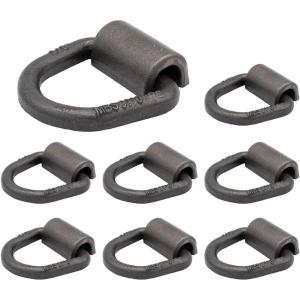 imageMytee Products 12 Pack 38quot Heavy Duty Weld On D Ring  9000 LBS Breaking Strength Tie Down Anchor for Truck Bed  Forged D Rings for Trailer8  Pack
