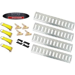 imageMytee Products 14 Pieces ETrack Tie Down Kit  4 Horizontal 5 E Track Rails 2 Etrack Ratchet Straps 2quot x 12 4 O Rings 4 Rope Tie Offs  Heavy Duty E Track Accessories for Enclosed Trailer16 Pieces