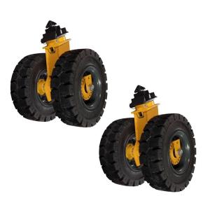 imageMytee Products 2 Pack 213quot Shipping Container Rugged Caster Dual Wheel  4000 lbs WLLUnit  Shipping Container Moving Dual Wheels with Twist Lock ampamp Support Wheel2  Pack
