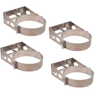 imageMytee Products 2 Pack 4 Gallon Aluminum Trash Can Brackets Mount for Truck ampamp Trailers  for Flat Vertical Surface ampamp Carriers Mounting Holder for Galvanized Trash Can 1012quot4  Pack