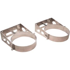 imageMytee Products 2 Pack 4 Gallon Aluminum Trash Can Brackets Mount for Truck ampamp Trailers  for Flat Vertical Surface ampamp Carriers Mounting Holder for Galvanized Trash Can 1012quot2  Pack