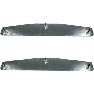 imageMytee Products 2 Pack 4quot x 24quot Universal Chrome Mud Flap Weights for Semi Trucks  Mirror Finish Stainless Steel with 3 Welded StudsChrome