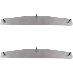 imageMytee Products 2 Pack 4quot x 24quot Universal Chrome Mud Flap Weights for Semi Trucks  Mirror Finish Stainless Steel with 3 Welded StudsSilver