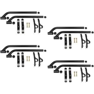 imageMytee Products 2 Pack Black Poly Coated Polymer Fender Mounting Kit for Semi Truck ampamp Trailers  Fender Mounting Brackets Frame Bolts ampamp Hanger Brackets Inlcuded 85910004  Pack