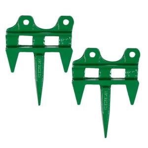 imageMytee Products 2 Pack Combine Platform Sickle Bar Rock Guard Replacement John Deere Part  213508 I Powder Coated Leaf Green Forged Steel Sickle Guard w3Prongs  Prevents Damage from Rocks ampamp Debris2  Pack
