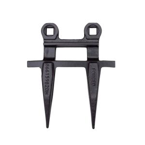imageMytee Products 2 Pack Combine Platform Sickle Bar Rock Guard fits New Holland Part  86615982  Black Powder Coated Forged Steel Sickle Mower Knife Guard with Two Prongs1  Pack