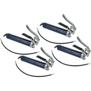 imageMytee Products 2 Pack Lever Action Grease Gun Heavy Duty Maximum Pressure  10000 PSI with 18inch Whip Hose  Aluminium Cast Head  Capacity 16 oz Bulk 14oz CartridgeBlue