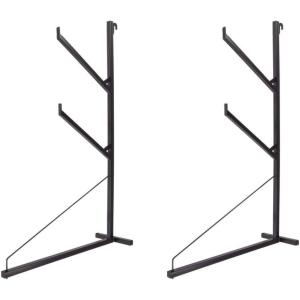 imageMytee Products 2 Pack Shipping Container Pipe Rack w Workbench  2918quotL x 5318quotH 550 lbs WLL Black Powder Coated Steel Rack for Trailer Containers  Welded Hook Easy Installation2  Pack