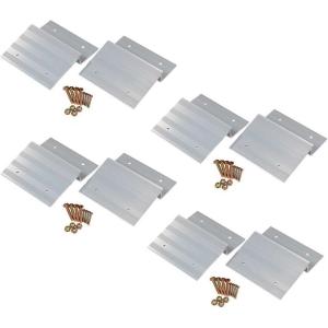 imageMytee Products 2 Pair 8quot x 8quot DIY Aluminum Ramp Kit Plates  Lightweight Silver Ramp Brackets for Load and Unloading ATVs Motorcycles Lawn Mower  Use wTruck Trailers 750 lbs4  Pack