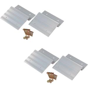 imageMytee Products 2 Pair 8quot x 8quot DIY Aluminum Ramp Kit Plates  Lightweight Silver Ramp Brackets for Load and Unloading ATVs Motorcycles Lawn Mower  Use wTruck Trailers 750 lbs2  Pack