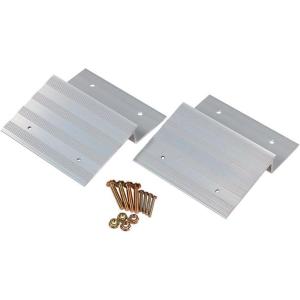 imageMytee Products 2 Pair 8quot x 8quot DIY Aluminum Ramp Kit Plates  Lightweight Silver Ramp Brackets for Load and Unloading ATVs Motorcycles Lawn Mower  Use wTruck Trailers 750 lbs1  Pack