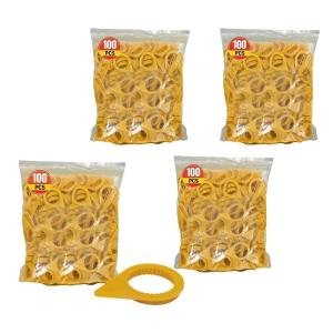 imageMytee Products 200 Pcs Checkpoint Loose Wheel Lug Nut Indicator for 33MM Nuts  High Visibility Green 22mm Pointed Studs  Wheel Check Indicators for Commercial Trucks Enclosed Trailers Semi4  Pack