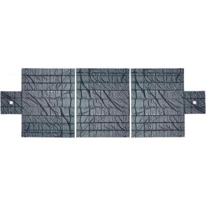 imageMytee Products 24 x 18 3 Piece Flatbed Trailer Lumber Tarp with 8 FT Drop  Heavy Duty Black 18 Oz Vinyl Waterproof Tarp for TruckTrailers to Protect Cargo from Wind Rain Snow and Sun