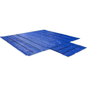 imageMytee Products 24 x 27 Blue Lumber Tarp for Truck Cargo  Combination of 18 Oz14 Oz Vinly Flatbed Tarps with 8 Drop  Waterproof Tarp for Trailers to Protect Cargo from Wind Rain Snow and SunBlue