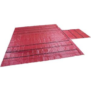 imageMytee Products 24 x 27 Flatbed Truck 18 Oz14 Oz Combination Lumber Tarp with 8 FT Drop  Red Heavy Duty Vinyl Waterproof Tarp for Trailers to Protect Cargo from Wind Rain Snow and Sun