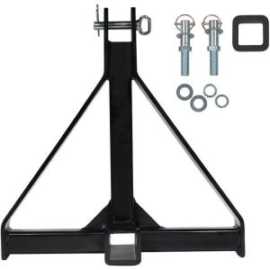 imageMytee Products 3 Point 2quot Receiver Trailer Hitch  Heavy Duty Trailer Draw Bar Adapter Category 1 Tractor Tow  Quick Three Point Hitch Receiver Compatible for Tractor Kubota Yanmar Ford