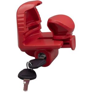 imageMytee Products 4 Pack Trailer Ball Hitch Lock with Keys  Fit 178quot 2quot ampamp 2516quot Couplers  HeavyDuty Steel Red Coupler Lock for Trailer Hitches  Connectors for Truck Trailers Boat ampamp RV1  Pack