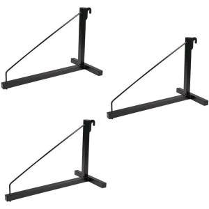 imageMytee Products 4 Pack of 3 Tier Shipping Container Shelving Bracket with 18quotD x 60quotH  Black Powder Coated Steel Shelf Brackets for Heavy Duty Trailer Containers  Easy to Assemble ampamp Remove3  Pack
