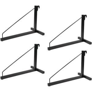 imageMytee Products 4 Pack of 3 Tier Shipping Container Shelving Bracket with 18quotD x 60quotH  Black Powder Coated Steel Shelf Brackets for Heavy Duty Trailer Containers  Easy to Assemble ampamp Remove4  Pack
