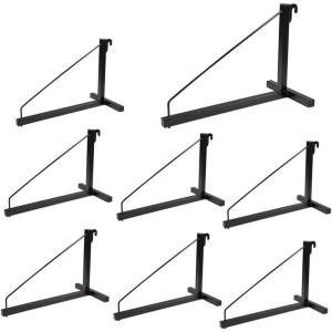 imageMytee Products 4 Pack of 3 Tier Shipping Container Shelving Bracket with 18quotD x 60quotH  Black Powder Coated Steel Shelf Brackets for Heavy Duty Trailer Containers  Easy to Assemble ampamp Remove8  Pack