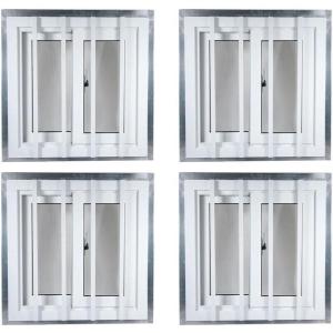 imageMytee Products 44quot x 44quot Shipping Container Window with Security Bars  PVC Frame Sliding Window for Side Walls Shipping Containers Tree House Garage ampamp Store Box  Dual Panes for Insulation4  Pack