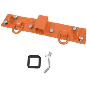 imageMytee Products 5quotx 22quot Tractor Bucket Grab Hooks Bolt 2quot Hitch Receiver for Deere 1025R 2320 2520 2720 2025R 2032R 2038R 3032E 4010 4100 4110 4115 Tractor Bolton Plate wDRing ampamp Grab HooksOrange