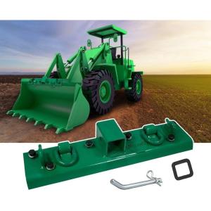 imageMytee Products 5quotx 22quot Tractor Bucket Grab Hooks Bolt 2quot Hitch Receiver for Deere 1025R 2320 2520 2720 2025R 2032R 2038R 3032E 4010 4100 4110 4115 Tractor Bolton Plate wDRing ampamp Grab HooksGreen