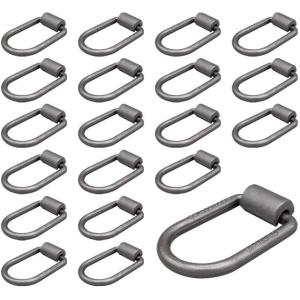 imageMytee Products 8 Pack 12quot Heavy Duty WeldOn Extended Forged D Ring w Mounting Brackets  11000 lbs Bracking Strength  Tie Down Anchor DRing for Trailer Truck Cargo RV ATV Tiedowns20  Pack