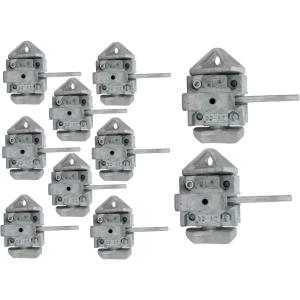 imageMytee Products 8 Pack Sea Rail Shipping Container Manual Twist Lock LeftRight Handlocking Casting Steel  No Lever Required10  Pack