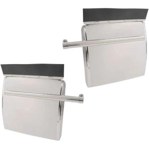 imageMytee Products Black Poly Quarter Fender for Semi Truck Set 24quotx24quot  Standard Mounting Tube Bracket Kit Included  Semi Truck Accessories for Kenworth Freightliner Peterbilt Set of 2Stainless Steel Quarter Fender