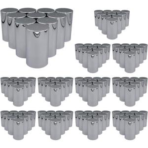 imageMytee Products Chrome Metal Lug Nut Covers 2quotH fits 33mm Push on 20 Pack120  Pack