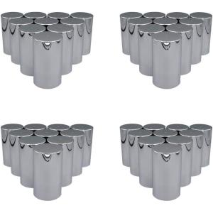 imageMytee Products Chrome Metal Lug Nut Covers 2quotH fits 33mm Push on 20 Pack4  Pack