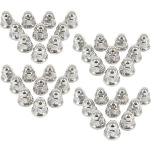 imageMytee Products Chrome Metal Lug Nut Covers 2quotH fits 33mm Push on 20 Pack40  Pack