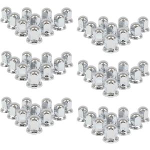 imageMytee Products Chrome Metal Lug Nut Covers 2quotH fits 33mm Push on 20 Pack60  Pack