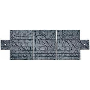 imageMytee Products Flatbed Trailer 3 Piece Lumber Tarp with 8 FT Drop Ends 24x20 ampamp Mid 24x18  Heavy Duty Black 18 Oz Vinyl Waterproof Tarp for Wind Rain Snow and Sun Protection