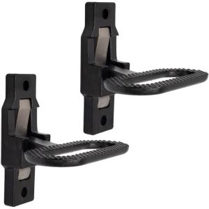 imageMytee Products Galvanized Steel Trailer Step  Fold Down Utility Bed Body Step Safety Grab Flip Up Folding RV Camper Trailer RV Bus 4 PackBlack