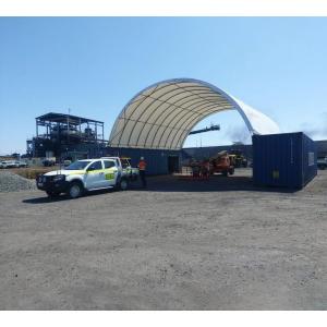 imageMytee Products Shipping Container Canopy Shelter Kit  20L x 20W 21 Oz 610 GSM PVC White Cover Storage Container Roof with Back End Wall  Snow UV and WeatherResistant40 L x 26 W